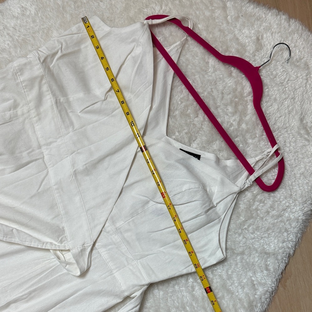 City Chic Ivory Tie-Waist wrap v neck Maxi Dress. Sz 16. New - Picture 11 of 13